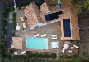 A heated pool