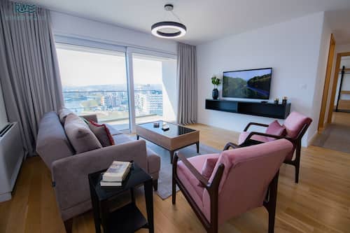 Deluxe-Apartment, 2 Schlafzimmer | Wohnbereich
