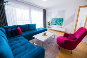 Luksus-lejlighed - 1 kingsize-seng med sovesofa | Opholdsområde