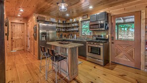 House, 3 Bedrooms | Private kitchen - Sunset Over Blue Ridge by Escape to Blue Ridge (Cherry Log)