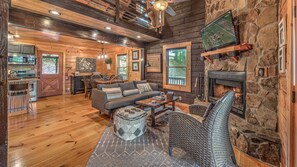 Interior - Sunset Over Blue Ridge by Escape to Blue Ridge (Cherry Log)