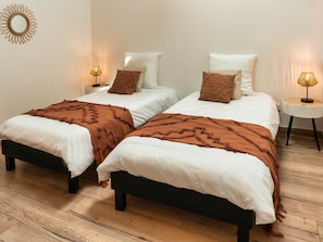 2 bedrooms, iron/ironing board, travel crib, WiFi