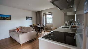 Standard Apartment | Private kitchen | Fridge, microwave, oven, dishwasher