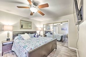 2 bedrooms, iron/ironing board, travel crib, WiFi
