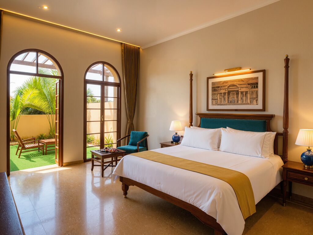 Luxury Room, 1 King Bed, Patio, Garden Area | Premium bedding, down comforters, memory foam beds, in-room safe