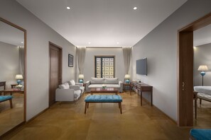 Deluxe Suite | Living room | 40-inch Smart TV with digital channels, TV - Time Square Resort & Spa, Bhuj (Bhuj)