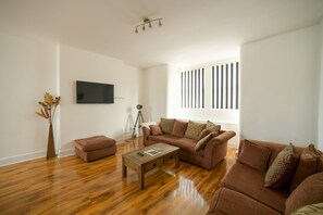 Superior Apartment, Private Bathroom (with Private Hot Tub) | Lounge - The Bells HOT TUB on Private Terrace Apartments (Blackpool)