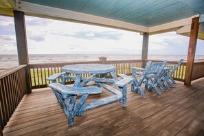 Outdoor dining - Fun on Sargent Beach in this Fabulous Vacation Home! (Sargent)