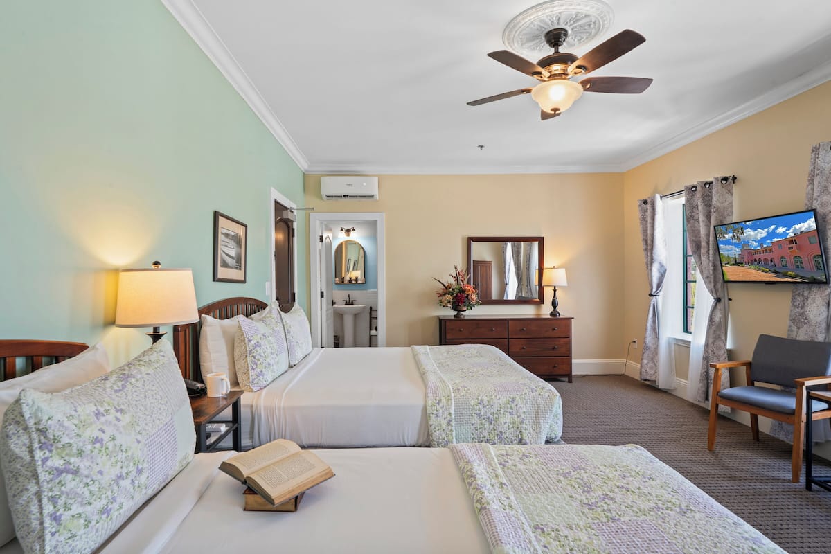 Traditional Room, 2 Queen Beds | Hypo-allergenic bedding, blackout drapes, iron/ironing board, free WiFi