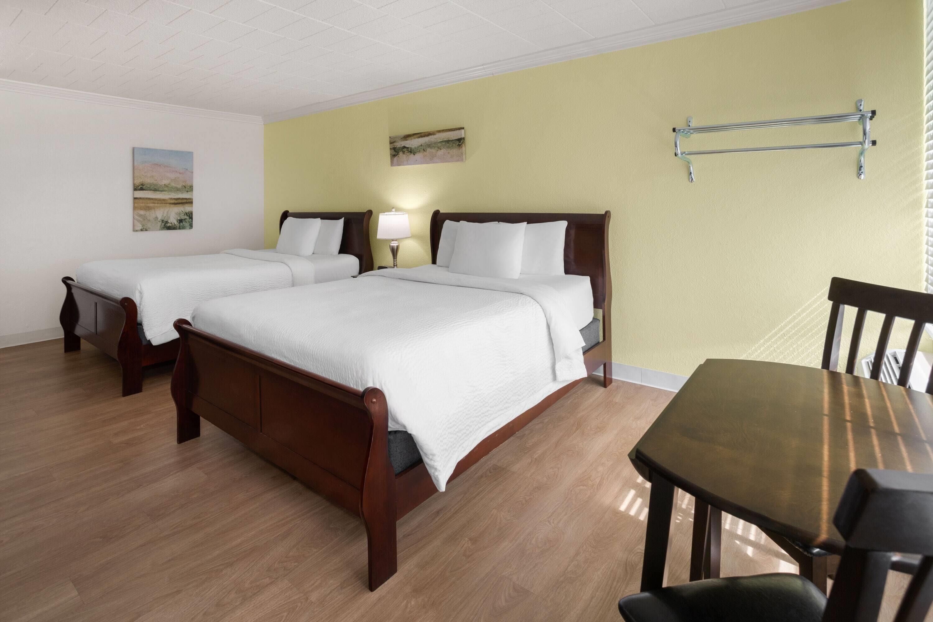 Room, 2 Queen Beds (Wellness Energy Beds) | Down comforters, Tempur-Pedic beds, laptop workspace, iron/ironing board