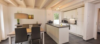 Modern vacation home with fireplace, sauna, whirlpool and large garden