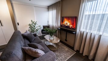 Apartament de luxe, no fumadors, cuina | Sala d'estar | Televisor LCD