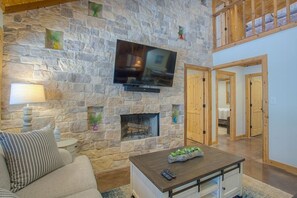 TV, fireplace, table tennis