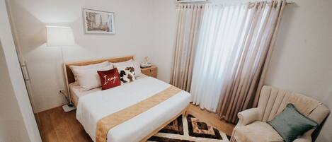 1 sovrum, strykjärn/strykbräda, gratis wi-fi och sängkläder