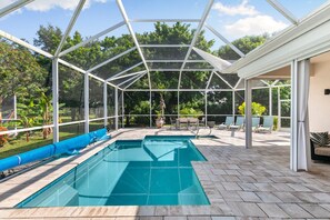 Outdoor pool, a heated pool
