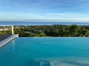 Outdoor pool - Magnificent villa with incredible sea view (LAS TERRENAS)