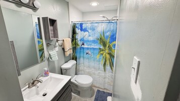 Habitación Premium | Baño | Ducha y toallas