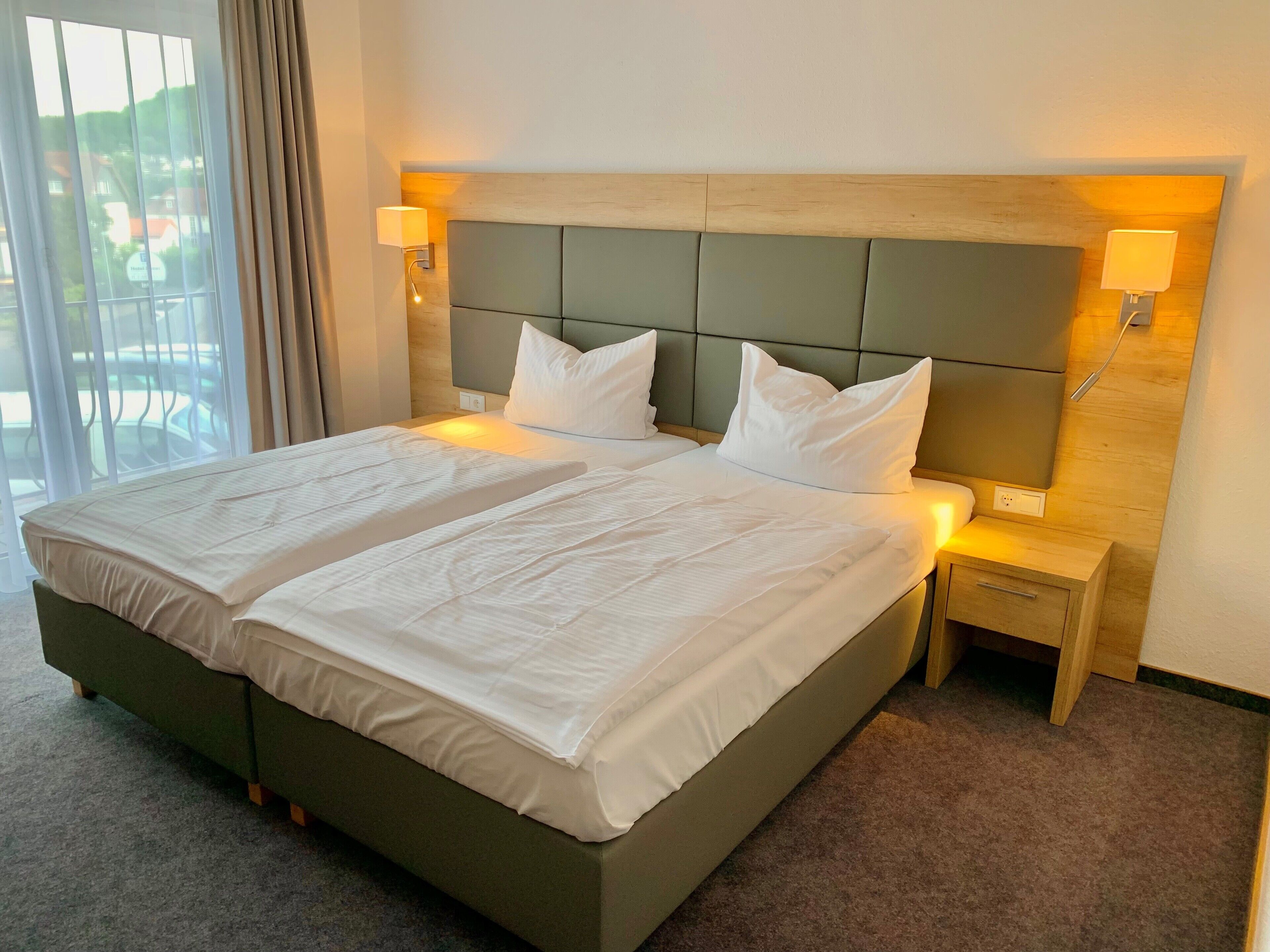 Desk, free WiFi, bed sheets