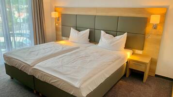 Desk, free WiFi, bed sheets