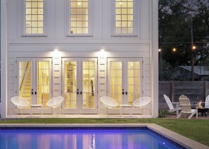Outdoor pool, a heated pool -  #1 VRBO in Austin HEATED POOL, central to 6th and Rainey (Austin)