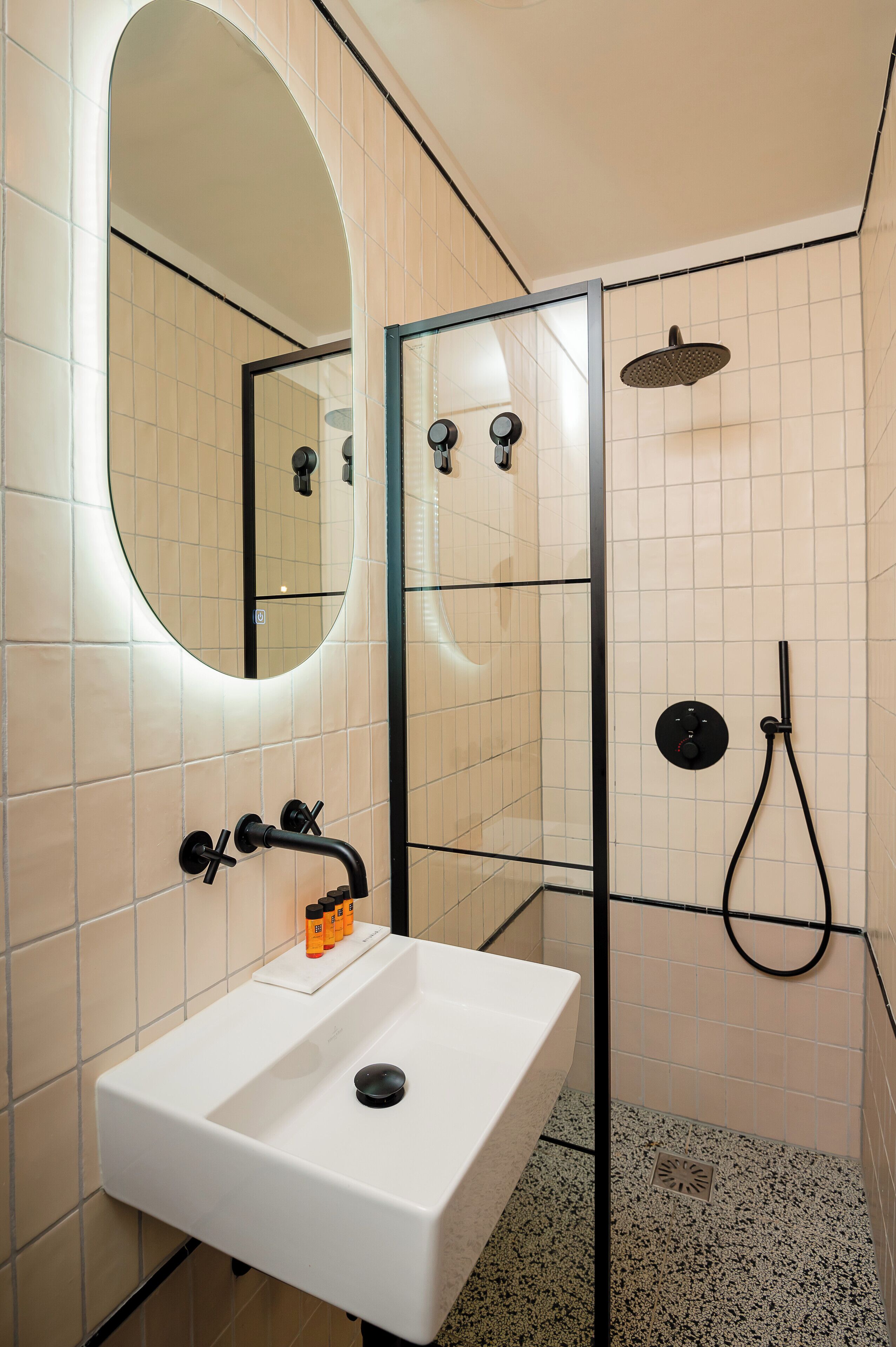 large room | bathroom | shower, free toiletries, hair dryer, towels
