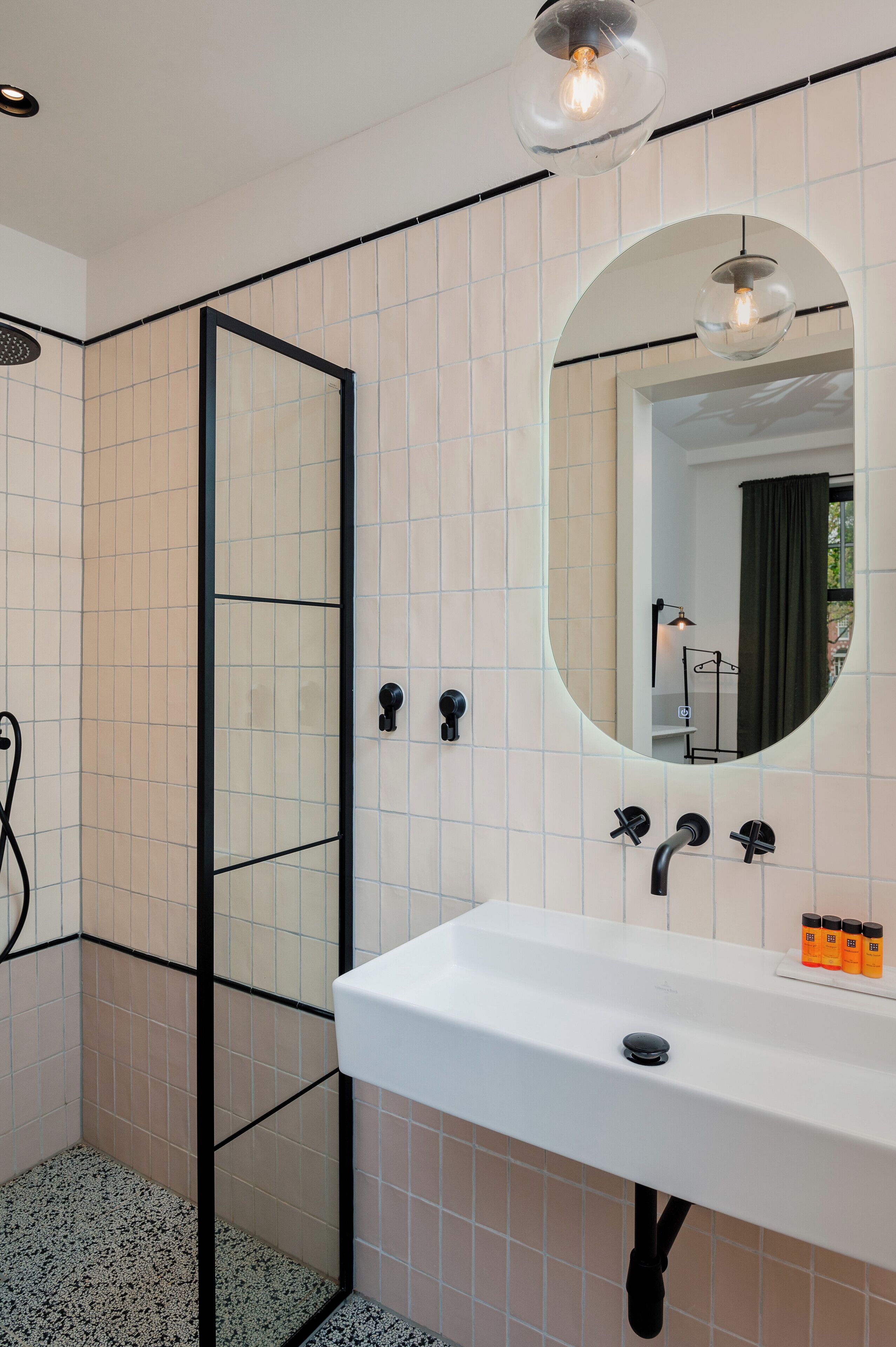 standard room | bathroom | shower, free toiletries, hair dryer, towels