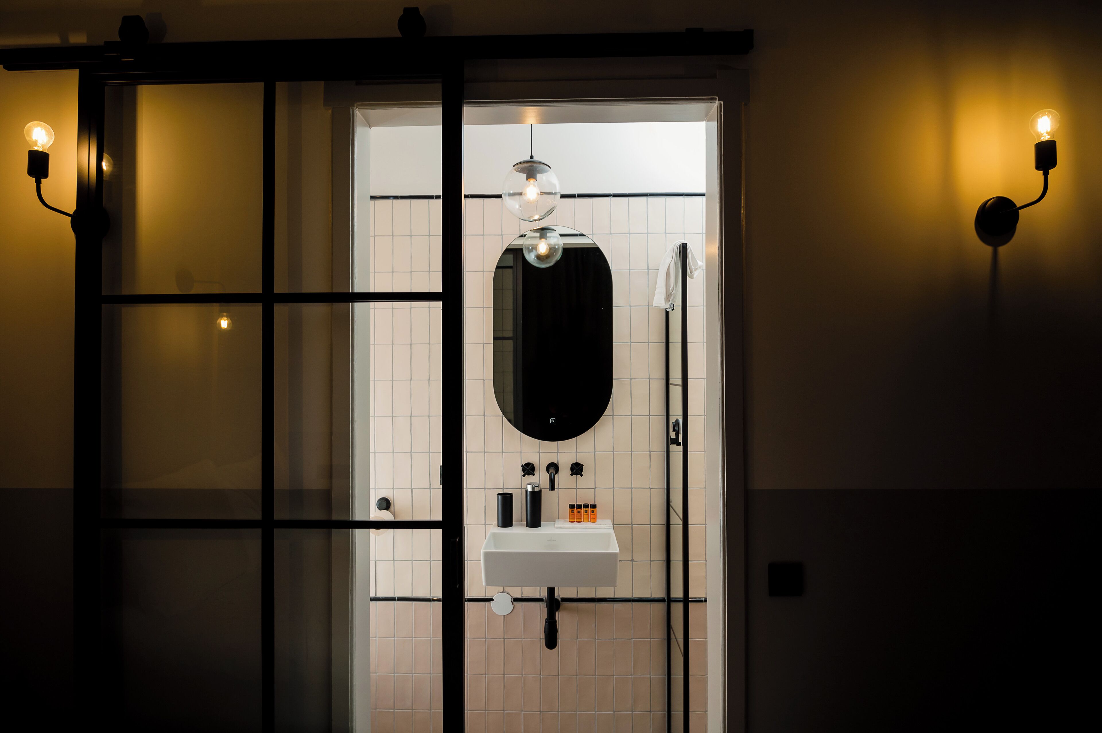 tiny room | bathroom | shower, free toiletries, hair dryer, towels