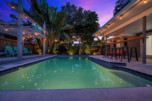 A heated pool