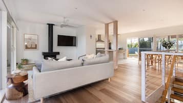 Smart TV, fireplace