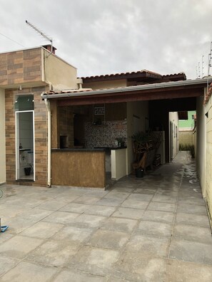 Terrace/patio - House with pool Beautiful (Itanhaém)