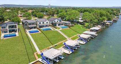 Waterhouse at Lake LBJ Residence III 6 King Beds, Pool/Spa, Boat/PWC Lift, Slide