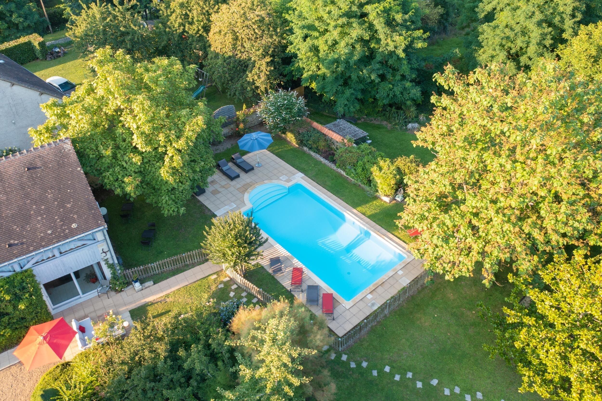 A heated pool