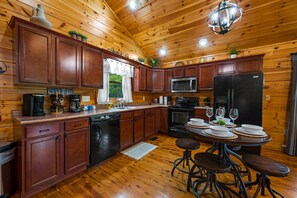 Fridge, microwave, oven, stovetop - NEW!! Mountain Hideaway: Stunning VIEWS, Hot tub, Luxury Touches!  (Gatlinburg)