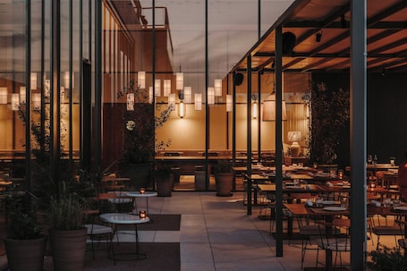 Mediterranean cuisine, pool views