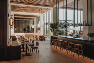 Mediterranean cuisine, pool views 