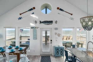 Dining - Gulf Front Luxury Beach House w/Mini Golf, Hot Tub, Firepit + Family Friendly (Bolivar Peninsula)