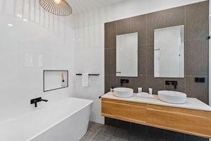 Hair dryer, towels