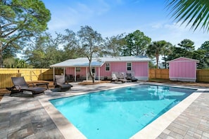 A heated pool