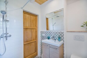 Shower, hair dryer