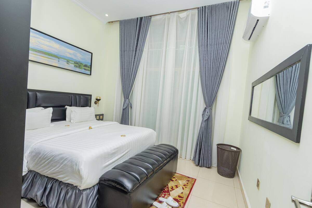 Apartemen Eksekutif, 1 kamar tidur, dapur | Seprai katun Mesir, seprai premium, busa memori, dan brankas