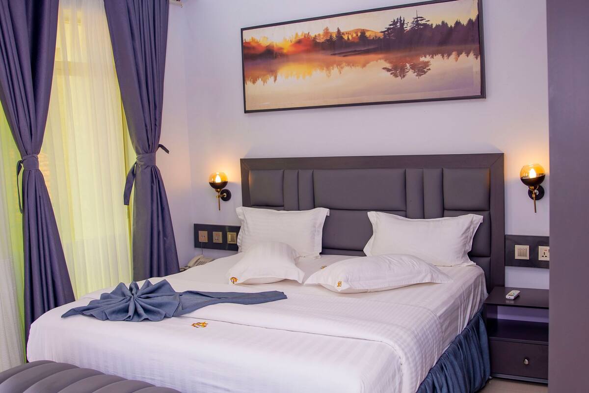 Apartemen Eksekutif, 2 kamar tidur | Seprai katun Mesir, seprai premium, busa memori, dan brankas