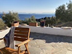 Terrace/patio - NEW Private Beach House Greece - 2 min from the beach (Salamina)