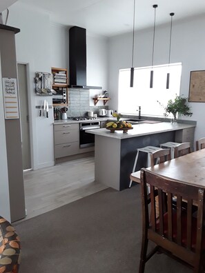 Fridge, oven, stovetop, dishwasher