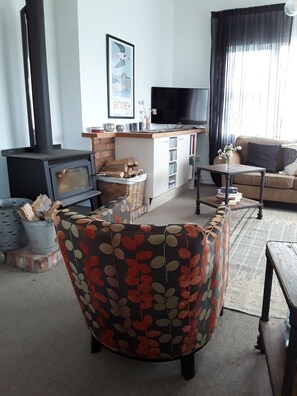 TV, fireplace, books - Character home close to amenities (Hawera)