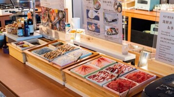 Daily buffet breakfast for a fee