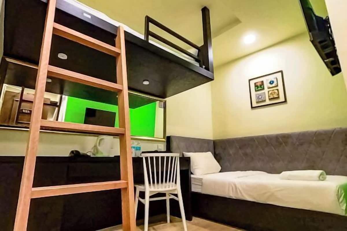 1 bedroom, desk, laptop workspace, iron/ironing board