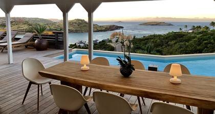 Villa Lagon Rose â Elegant 5-Bedroom Ocean View Retreat in Petit Cul de Sac, St. Barths