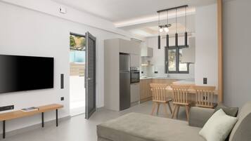 Smart TV, fireplace, video games, table tennis