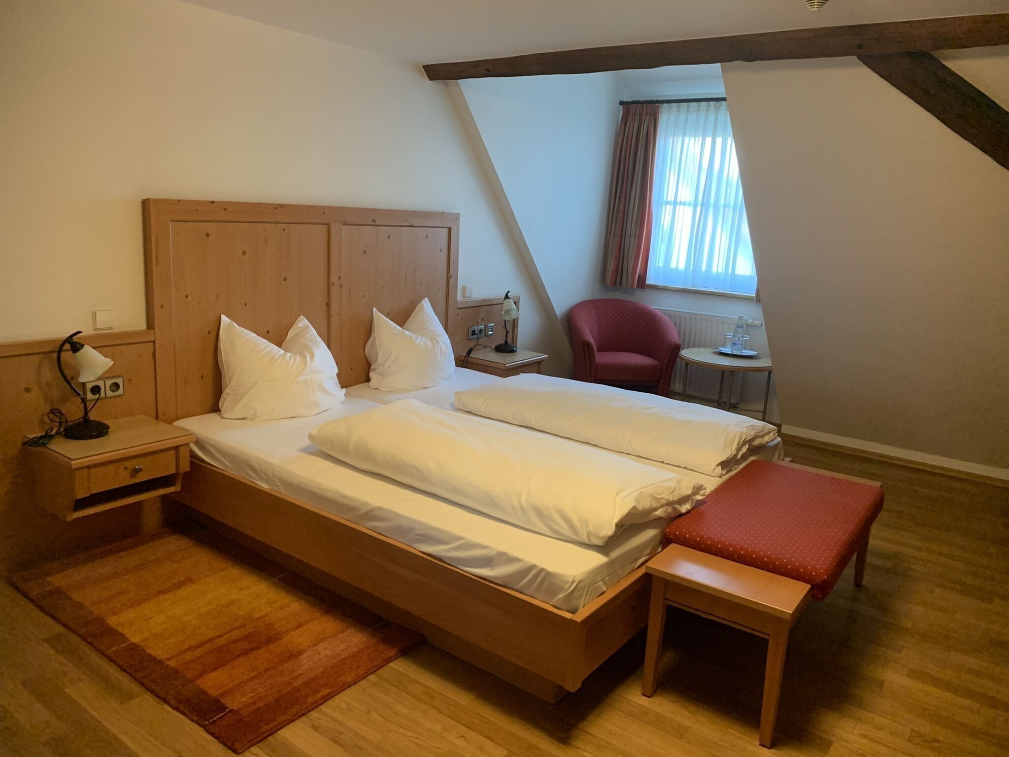 Minibar, desk, laptop workspace, soundproofing