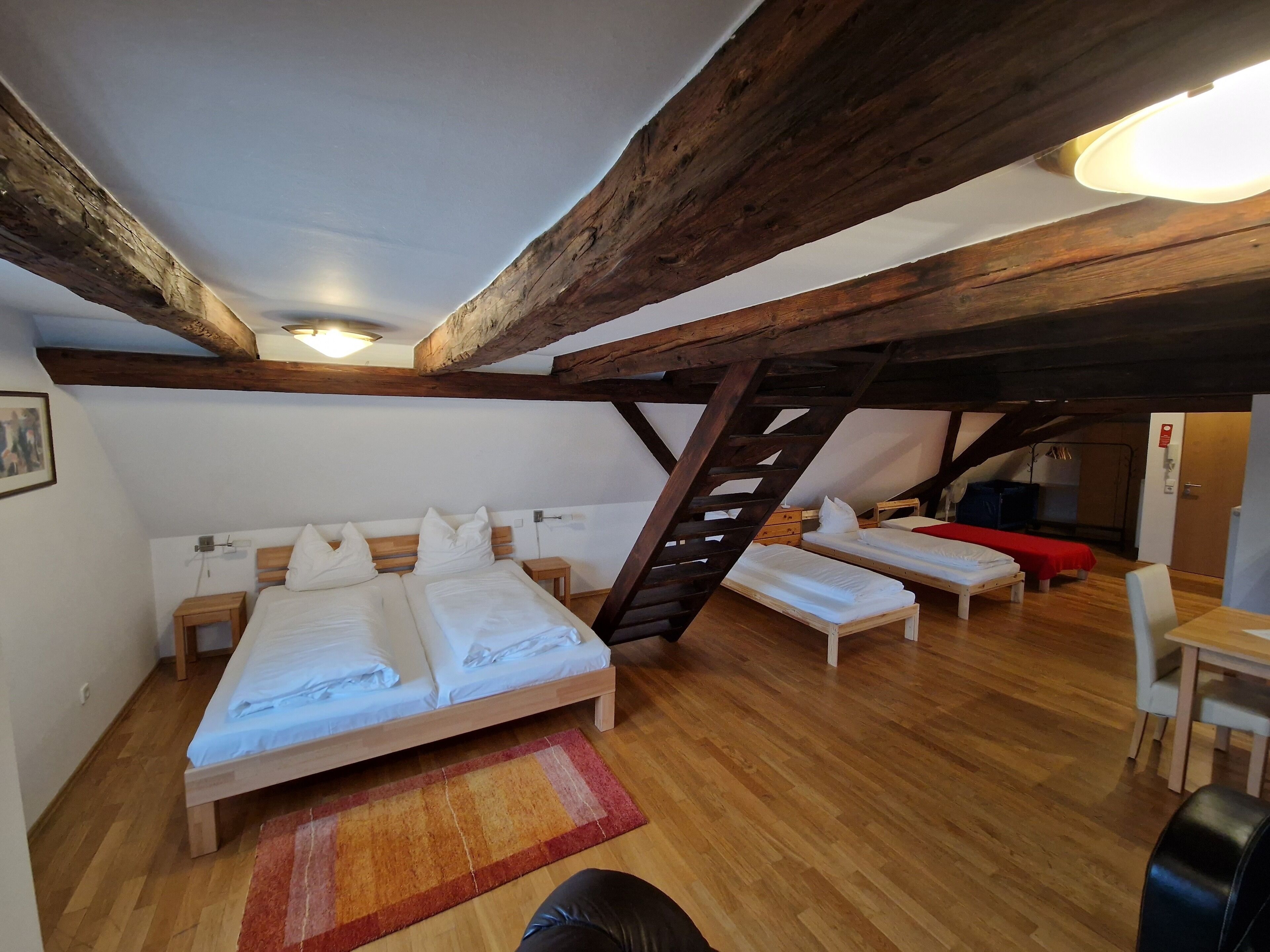 Minibar, desk, laptop workspace, soundproofing